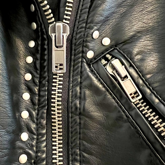 Free People Vegan Leather Moto Jacket - Picture 3 of 6